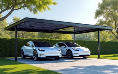 Carport solaire 2 voitures : rentabilité et installation